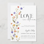 Invitation Love In Bloom Spring fleur sauvage Fête des mariée (Devant)