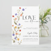 Invitation Love In Bloom Spring fleur sauvage Fête des mariée (Debout devant)