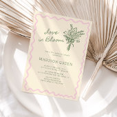 Invitation Love in Bloom Whimsical Handwritten Bridal Shower