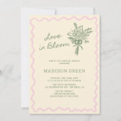Invitation Love in Bloom Whimsical Handwritten Bridal Shower (Devant)