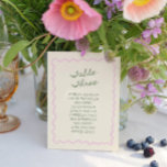 Invitation Love in Bloom Whimsical Handwritten Table 3 Card<br><div class="desc">Celebrate the upcoming nuptials of your favorite bride-to-be in style with our quirky and whimsical table three table card with names! This design features a beautiful soft pink hand-drawn squiggle frame in a fun and playful style with a sage green, accompanied by a casual, sage green handwritten font that perfectly...</div>