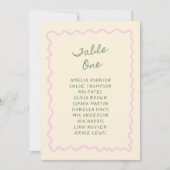 Invitation Love in Bloom Whimsical Handwritten Table One Card (Devant)