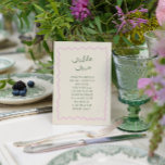 Invitation Love in Bloom Whimsical Handwritten Table Two Card<br><div class="desc">Celebrate the upcoming nuptials of your favorite bride-to-be in style with our quirky and whimsical table two table card with names! This design features a beautiful soft pink hand-drawn squiggle frame in a fun and playful style with a sage green, accompanied by a casual, sage green handwritten font that perfectly...</div>