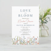 Invitation Love in Bloom Wildflower Bridal Shower (Debout devant)
