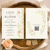 Invitation Love in Bloom Wildflower QR Code Bridal Shower