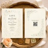 Invitation Love in Bloom Wildflower QR Code Bridal Shower