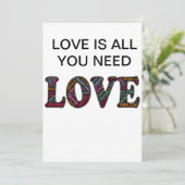 Invitation Love Is All You Need (Debout devant)