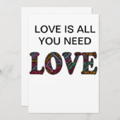 Invitation Love Is All You Need (Devant / Derrière)