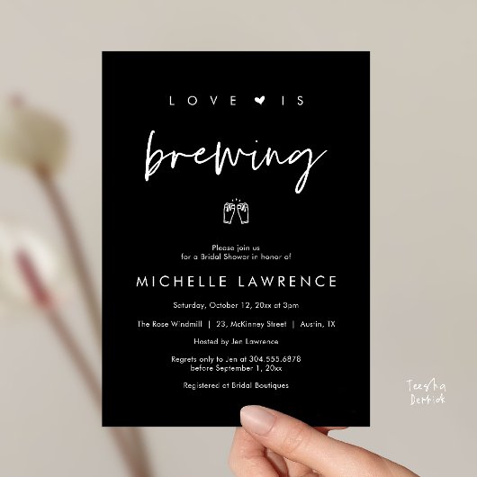 Invitation Love is brewing, Beer Party,  Bridal Shower