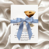 Invitation Love is Brewing Blue Coquette Bow Bridal Shower