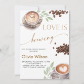 Invitation Love is Brewing Bridal Shower- Coffee Theme Party (Devant)