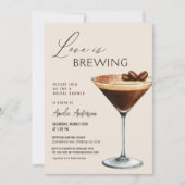 Invitation Love is Brewing Bridal Shower Espresso Martini (Devant)