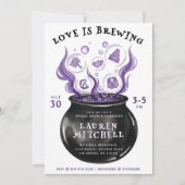 Invitation Love is Brewing Cauldron Halloween Bridal Shower (Devant)
