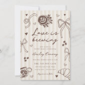 Invitation "Love is Brewing" Coffee Bridal Shower (Devant)