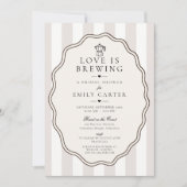 Invitation Love is Brewing Coffee Enterrement de mariage (Devant)