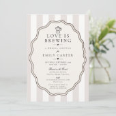 Invitation Love is Brewing Coffee Enterrement de mariage (Debout devant)