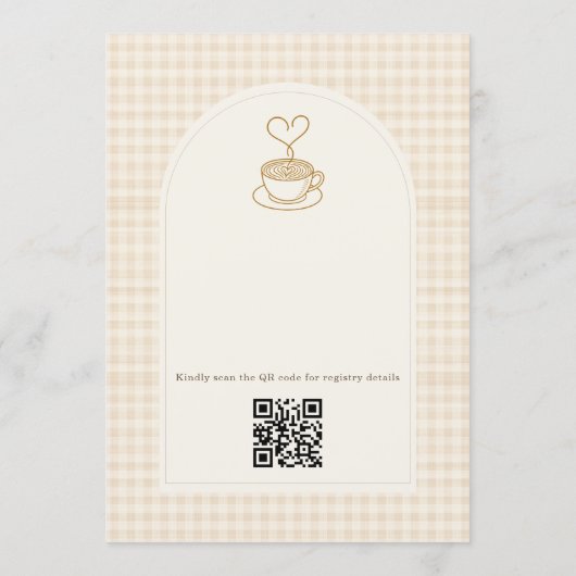 Invitation Love is Brewing Coffee QR Code Bridal Shower (Dos)