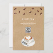 Invitation Love Is Brewing Coffee QR Code Enterrement de Vie (Dos)