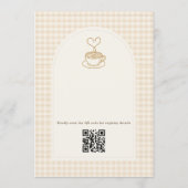 Invitation Love is Brewing Coffee QR Code Enterrement de Vie (Dos)
