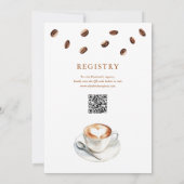 Invitation Love Is Brewing Coffee QR Code Enterrement de Vie  (Dos)