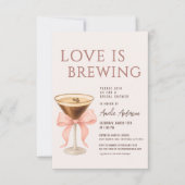Invitation Love Is Brewing Coquette Bridal Shower (Devant)