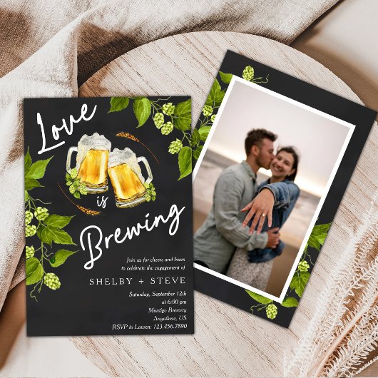 Invitation Love Is Brewing Engagement Party