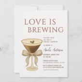 Invitation Love is Brewing Espresso Martini Enterrement de V (Devant)