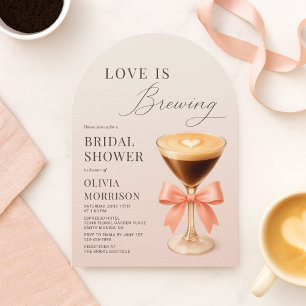 Invitation Love is Brewing Espresso Martini Enterrement de Vi