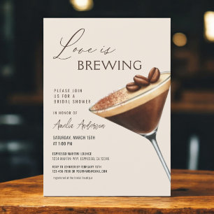 Invitation Love is Brewing Espresso Martini Enterrement de Vi