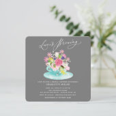 Invitation Love is Brewing Floral Bridal Tea Shower (Debout devant)
