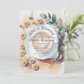 Invitation Love Is Brewing Floral Espresso Bridal Shower (Debout devant)