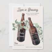 Invitation Love is Brewing Greenery Beer Bridal Shower (Devant)