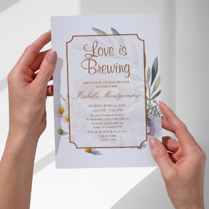 Invitation Love Is Brewing Lemon Tea Enterrement de Vie de Je