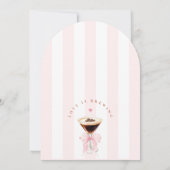 Invitation Love is Brewing Pink Bow Bridal Shower  (Dos)