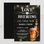 Invitation Love is Brewing Réception de Couple  (Devant / Derrière)