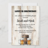 Invitation Love is Brewing Rustic Couples Bridal Shower (Devant)