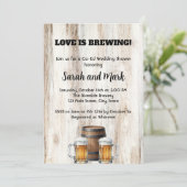 Invitation Love is Brewing Rustic Couples Bridal Shower (Debout devant)