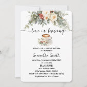 Invitation Love is Brewing Winter Bridal Shower Coffee (Devant)