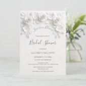 Invitation Love Is In Bloom | 3D Roses Flowers (Debout devant)