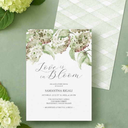 Invitation Love Is In Bloom Bridal Shower Invites Hydrangea