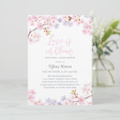 Invitation Love is in Bloom Cherry Blossom Bridal Shower (Debout devant)