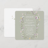 Invitation Love Is In Bloom Fête de Mariage Vert Sauge (Devant / Derrière)