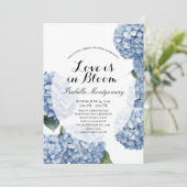Invitation Love Is in Bloom Mariage Printanier d'Hydrangea (Debout devant)
