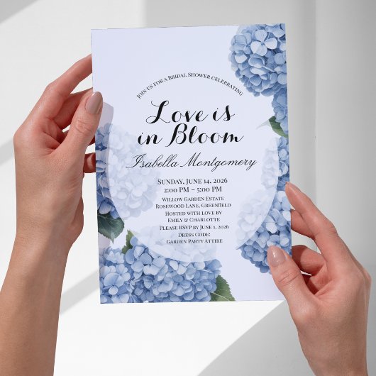 Invitation Love Is in Bloom Mariage Printanier d'Hydrangea