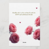 Invitation Love is in Bloom Pink Roses Romantic Wedding (Dos)