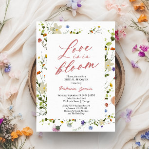 Invitation Love Is In Bloom Réception de Mariage Fleur Sauvag