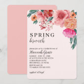 Invitation Love is in bloom spring floral Bridal Shower (Devant / Derrière)