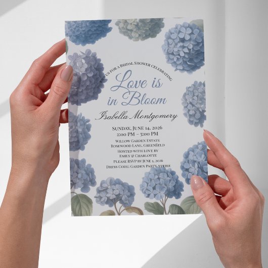 Invitation Love Is in Bloom Timeless Hydrangea