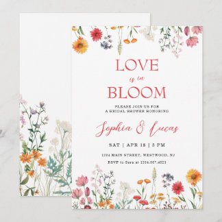 Invitation Love is in Bloom Wildflower Bridal Shower
