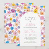 Invitation Love is in Bloom Wildflower Garden Bridal Shower (Devant / Derrière)